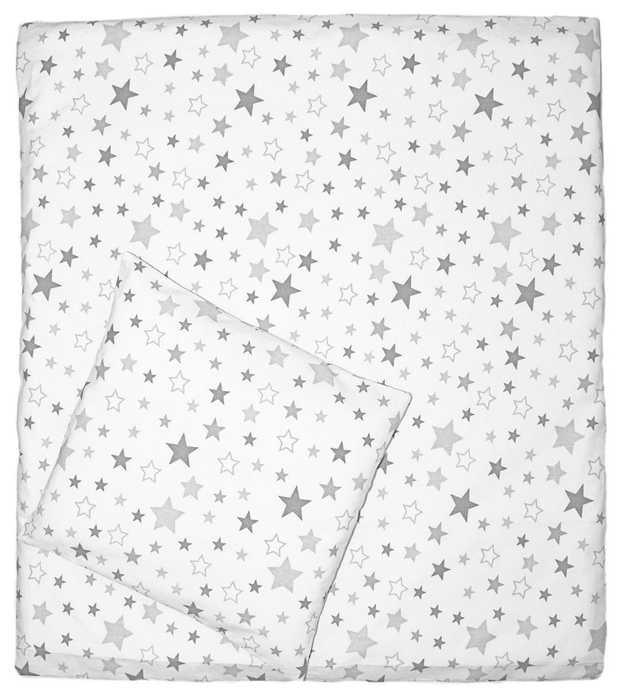 2-4 teiliges Bettwäsche Set - Star Hell - 70x78 cm für Wiege Beistellbett Kinderwagen