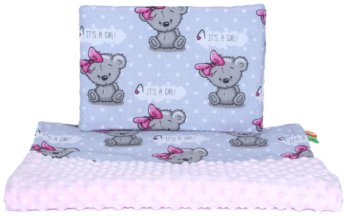 Kokon Baby Minky Nestchen - Girl+Rosa - 2-seitig Kuschelnest Reisebett