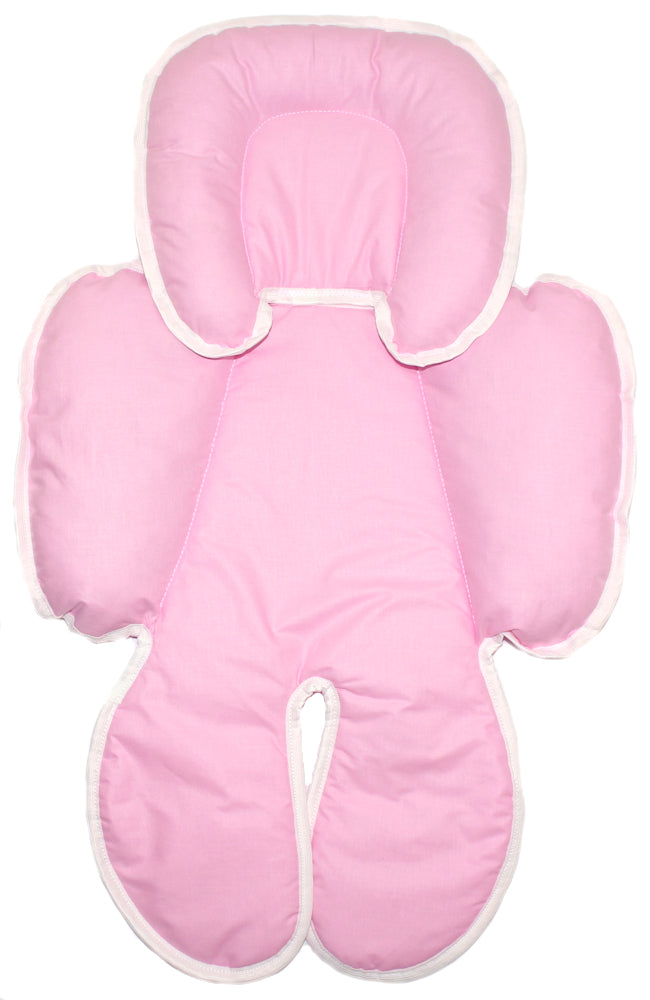 Sitzverkleinerer Baumwolle - Rosa -  für Auto Kindersitz Babyschale