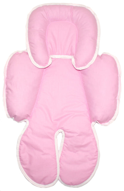 Sitzverkleinerer Baumwolle - Rosa -  für Auto Kindersitz Babyschale