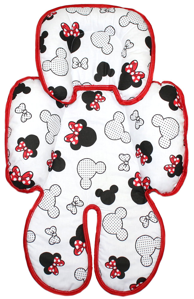 Sitzverkleinerer Baumwolle - Minnie -  für Auto Kindersitz Babyschale
