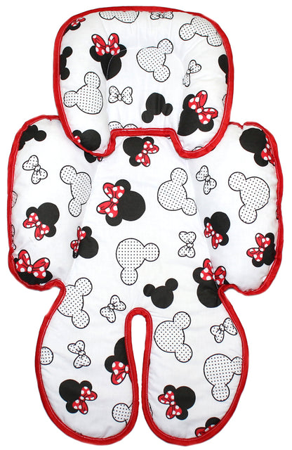 Sitzverkleinerer Baumwolle - Minnie -  für Auto Kindersitz Babyschale