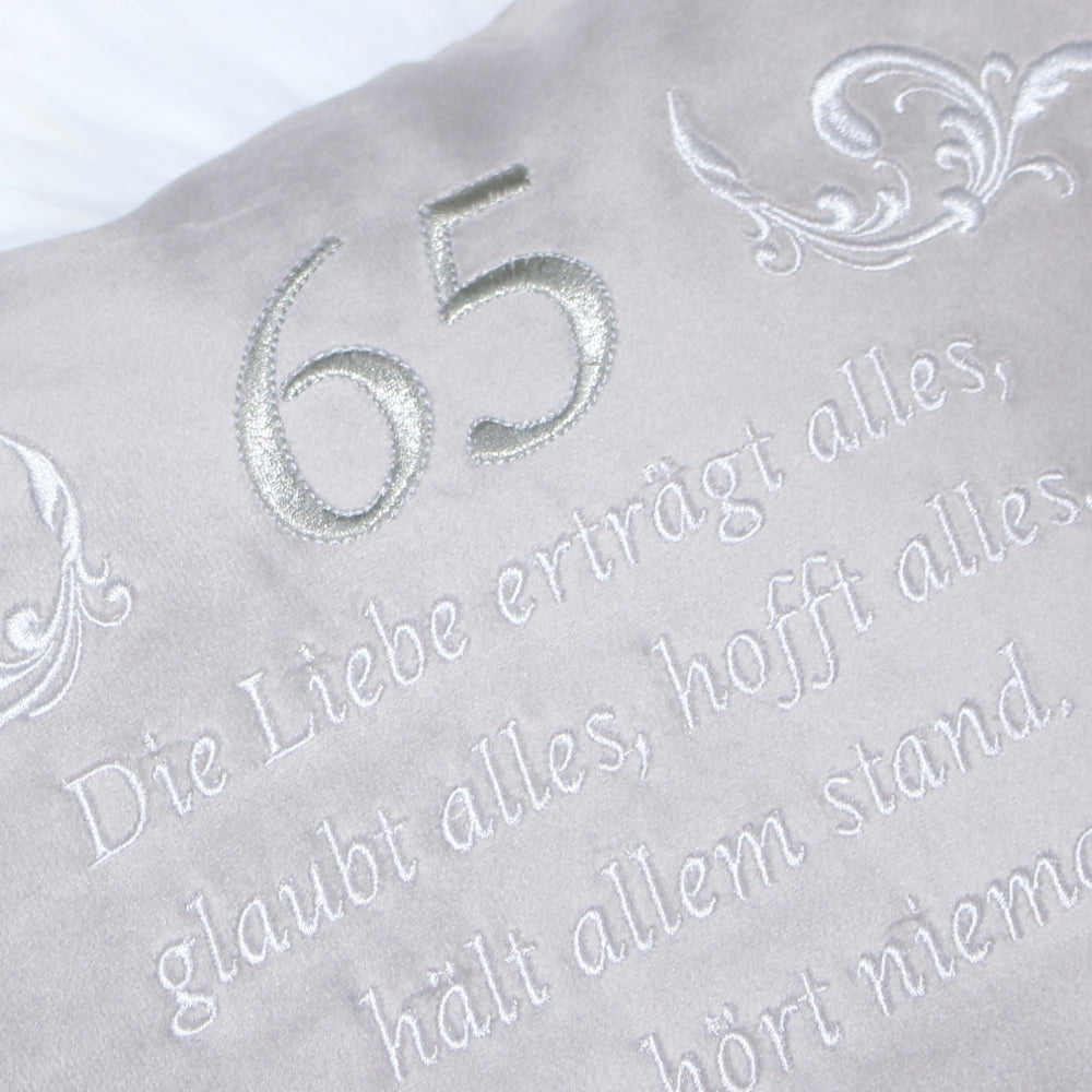 Personalisierbares Kissen zur Hochzeitstag - Diamant Gold, Silber