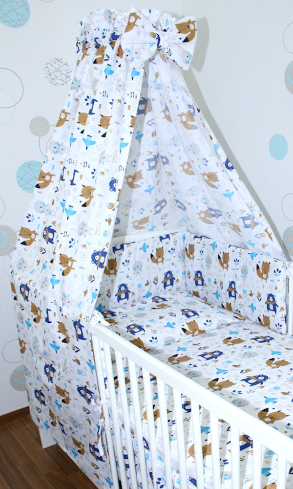 Babybett Himmel Vollstoff - BOHO- für Baby Bett Vollstoffhimmel Baumwolle