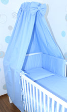 Lade das Bild in den Galerie-Viewer, Babybett Himmel Vollstoff - Blau- für Baby Bett Vollstoffhimmel Baumwolle
