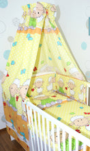 Lade das Bild in den Galerie-Viewer, Babybett Himmel Vollstoff - Schaf Gelb- für Baby Bett Vollstoffhimmel Baumwolle
