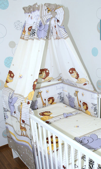 Babybett Himmel Vollstoff - Safari Beige- für Baby Bett Vollstoffhimmel Baumwolle