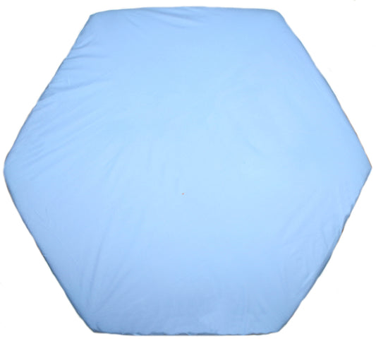 Spannbettlaken - Blau- für 6-eck Laufgitter Matratze 105x120cm