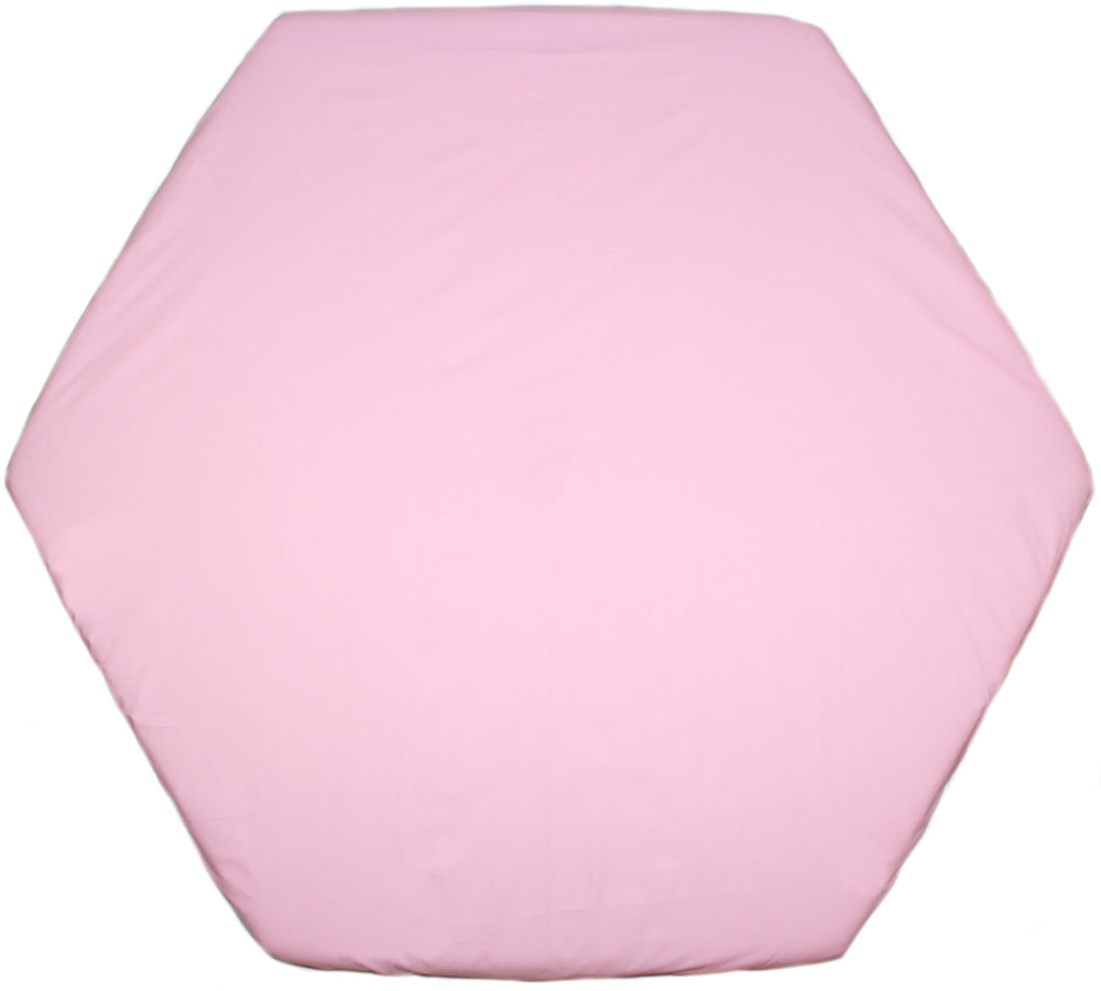Spannbettlaken - Rosa- für 6-eck Laufgitter Matratze 105x120cm