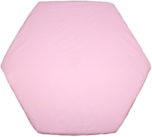 Spannbettlaken - Rosa- für 6-eck Laufgitter Matratze 105x120cm