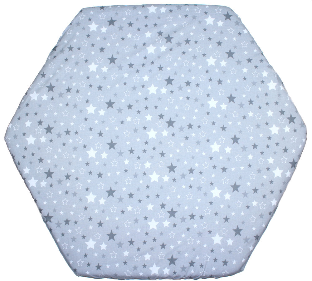 Spannbettlaken -Star Dunkel- für 6-eck Laufgitter Matratze 105x120cm