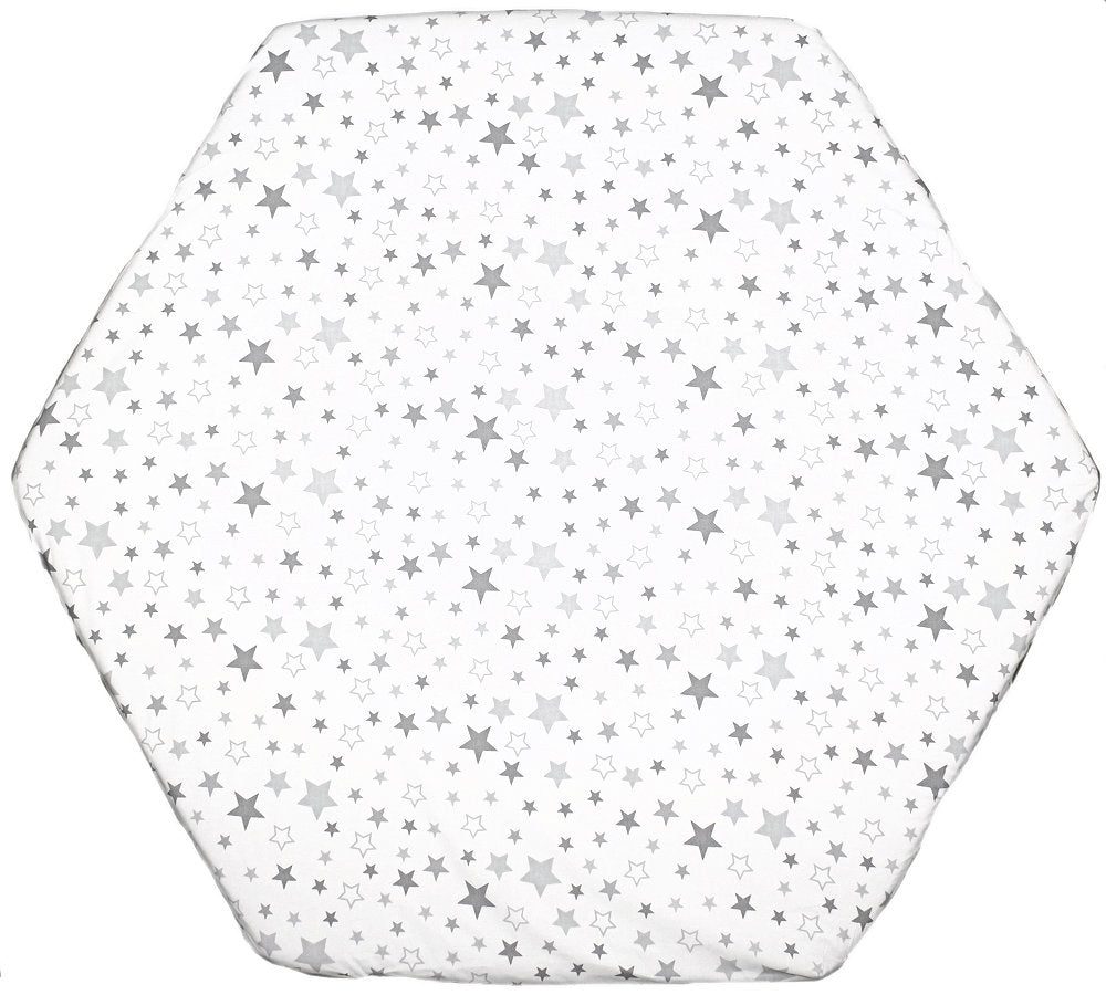 Spannbettlaken -Star Hell- für 6-eck Laufgitter Matratze 105x120cm