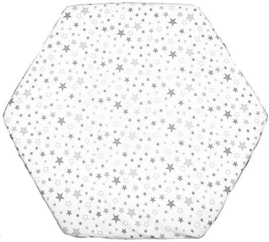 Spannbettlaken -Star Hell- für 6-eck Laufgitter Matratze 105x120cm