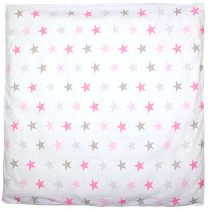 Kissenbezug - Star in Rosa - 5 Größen- Bezug Baby Kopfkissenbezug Kissenhülle