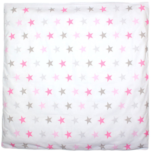 Kissenbezug - Star in Rosa - 5 Größen- Bezug Baby Kopfkissenbezug Kissenhülle