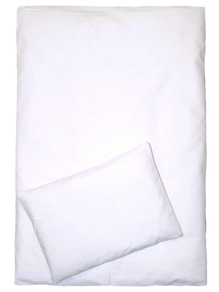 2- 4tlg Kinderwagenset - Weiß- Bettwäsche für Kinderwagen Bezüge Decke Kissen