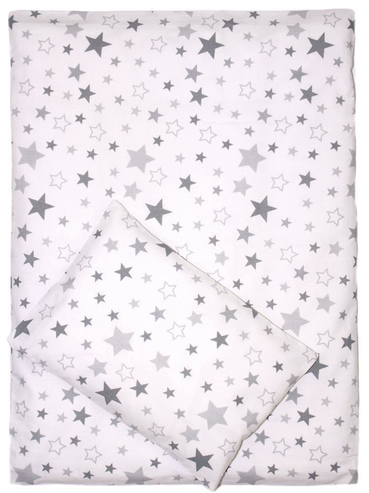 2- 4tlg Kinderwagenset - Star Hell - Bettwäsche für Kinderwagen Bezüge Decke Kissen