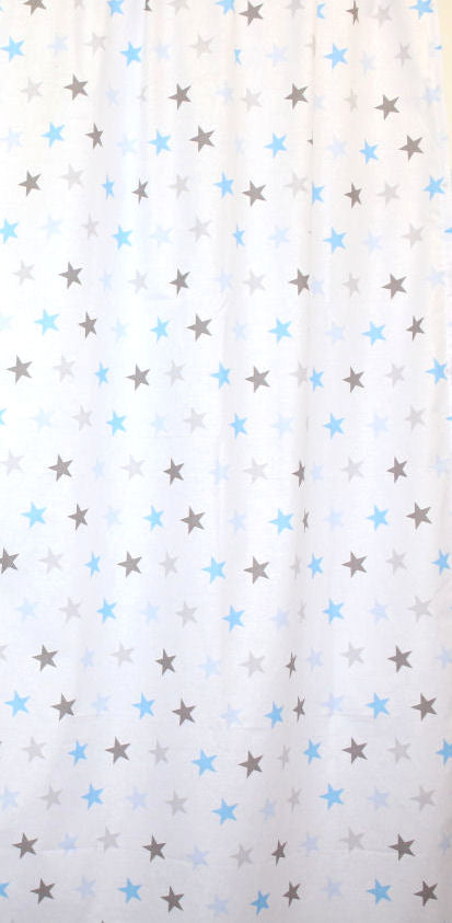 Babybett Himmel Vollstoff - Star Blau- für Baby Bett Vollstoffhimmel Baumwolle