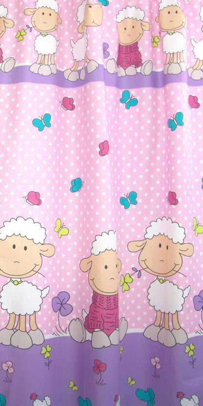Babybett Himmel Vollstoff - Schaf Rosa- für Baby Bett Vollstoffhimmel Baumwolle