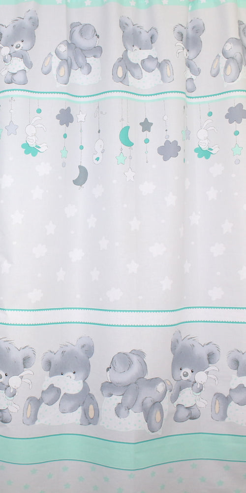 Babybett Himmel Vollstoff - MIKI Bärchen - für Baby Bett Vollstoffhimmel Baumwolle
