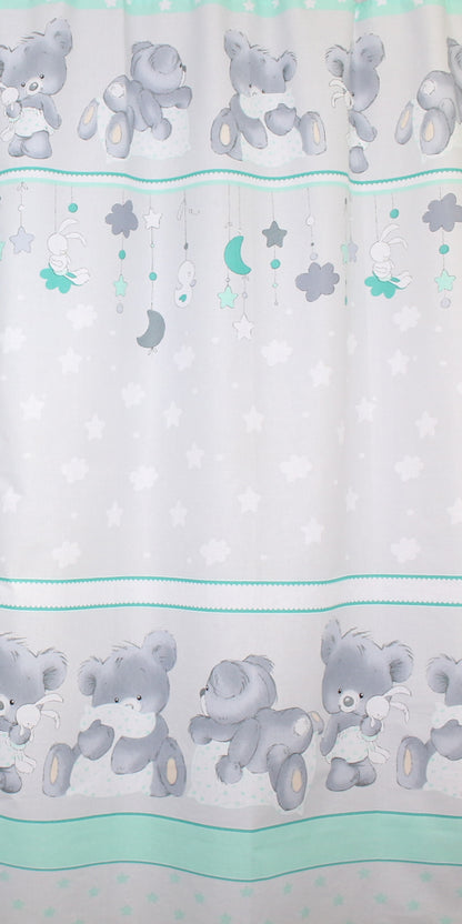 Babybett Himmel Vollstoff - MIKI Bärchen - für Baby Bett Vollstoffhimmel Baumwolle